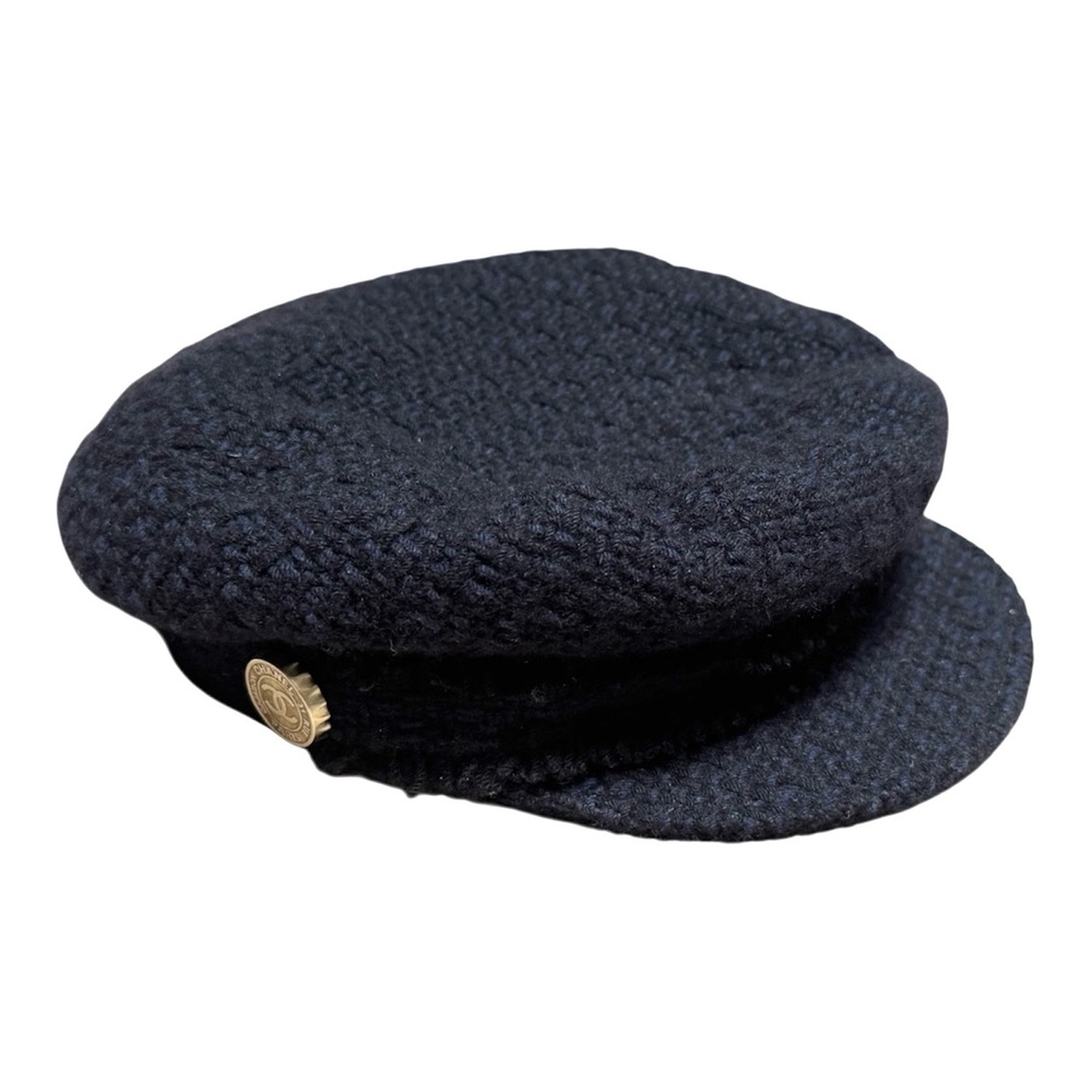 CHANEL Tweed Newsboy Cap